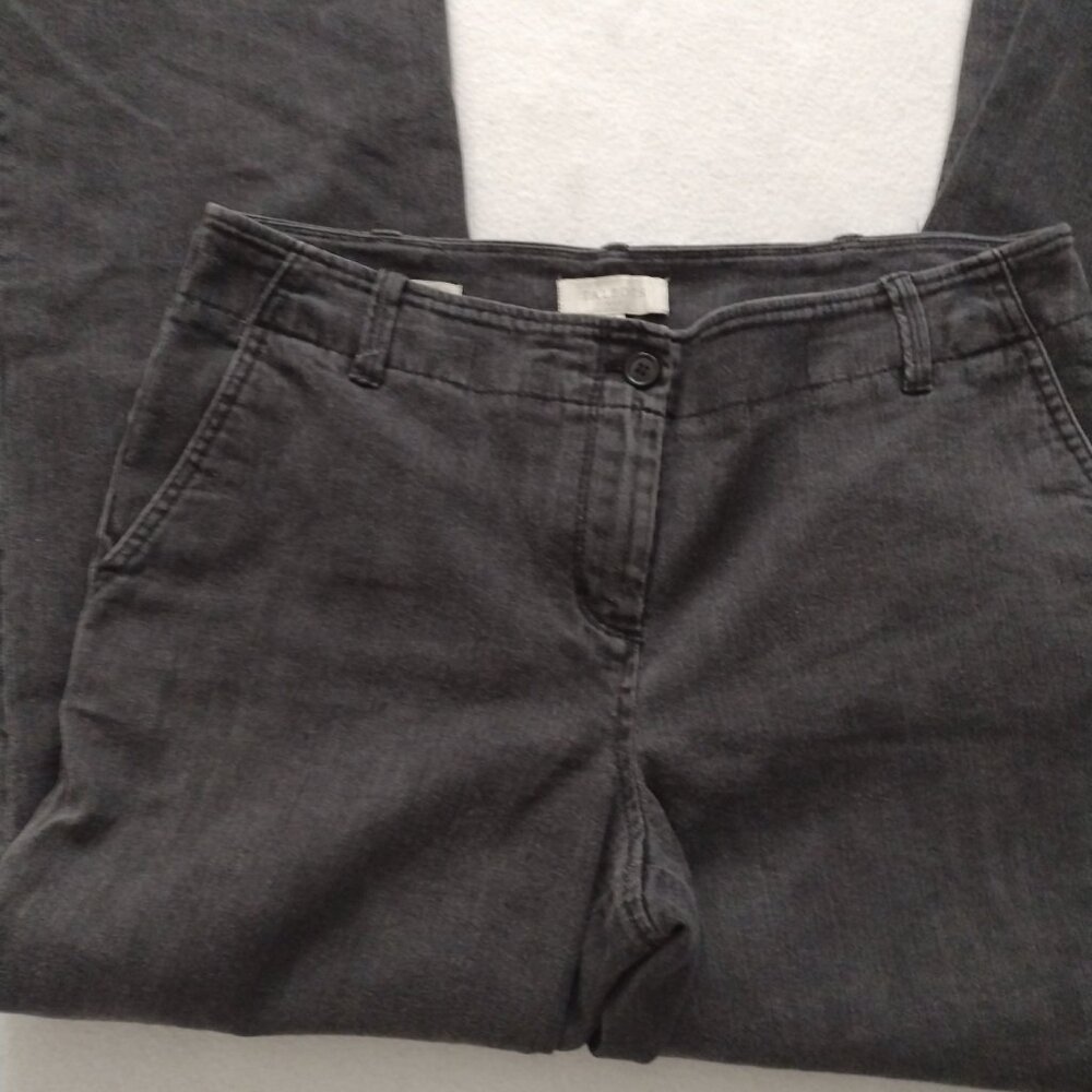 Talbots Signature Black Denim Pants 14 Stretch Cotton Bootcut Jeans - Picture 4 of 12